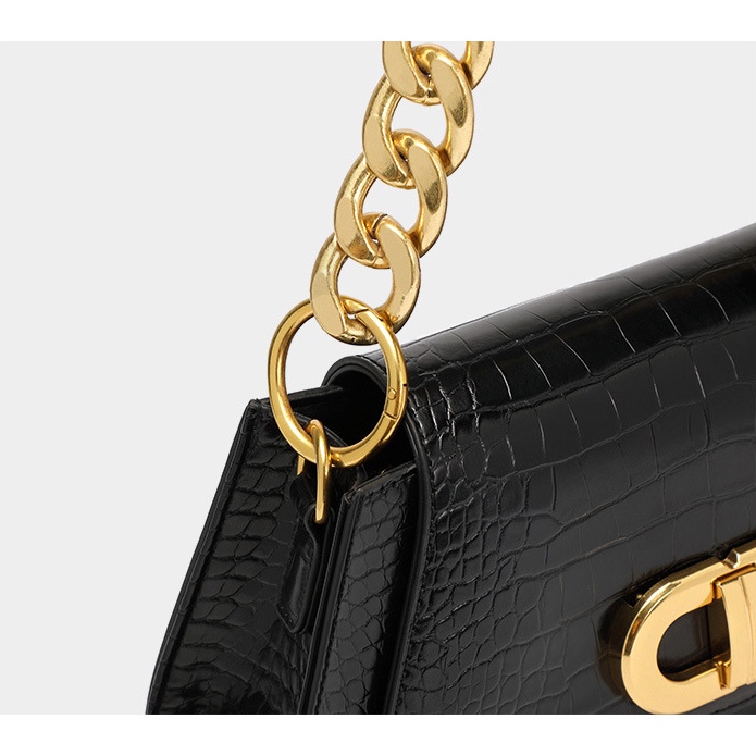 Túi Xách Da PU Phối Dây Xích Thời Trang 2022 Dành Cho Nữ