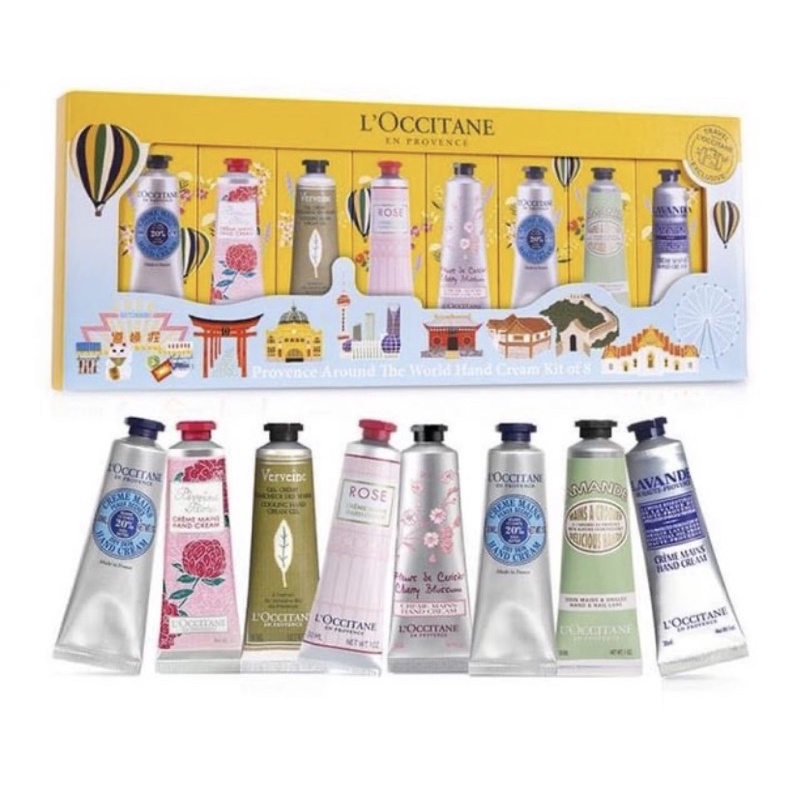 Set 8 kem dưỡng da tay L'Occitane Hand Cream 8 mùi x 30ml