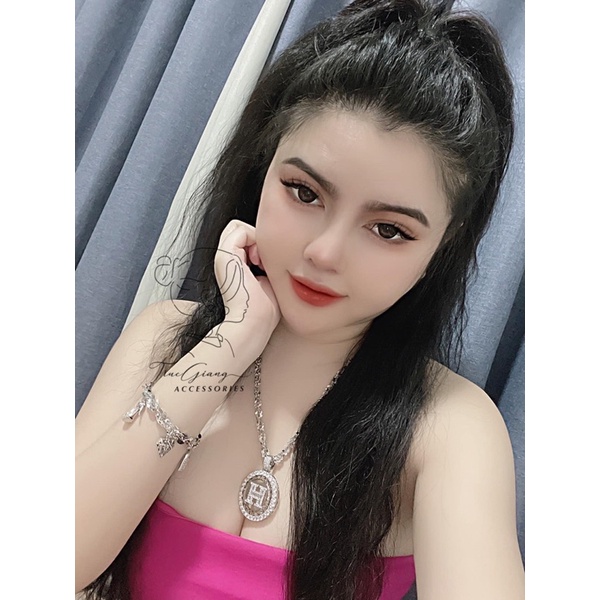 Dây chuyền xoắn bướm mặt chữ H lớn 💎