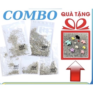 Đá 7 màu gắn móng nails, đá lấp lánh chân bằng gắn móng
