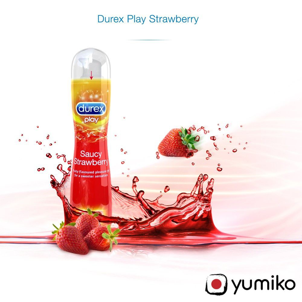 Gel Bôi Trơn DUREX STRAWBERRY Hương Dâu Tạo Ẩm Tự Nhiên - 100ml