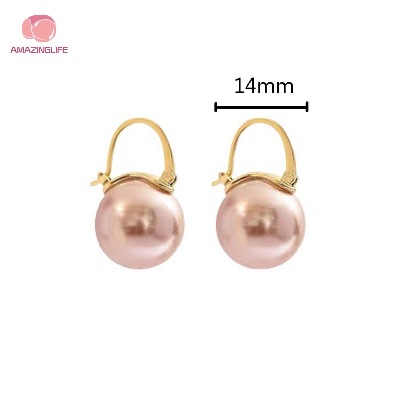 Bông Tai Đính Ngọc Trai Giả Sang Trọng Phong Cách Hàn Quốc