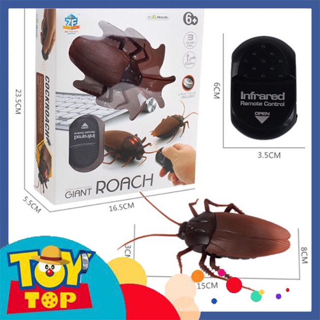 Đồ chơi mô hình gián giả , chú gián khổng lồ côn trùng điều khiển từ xa troll prank bạn bè vui nhộn mã 9916