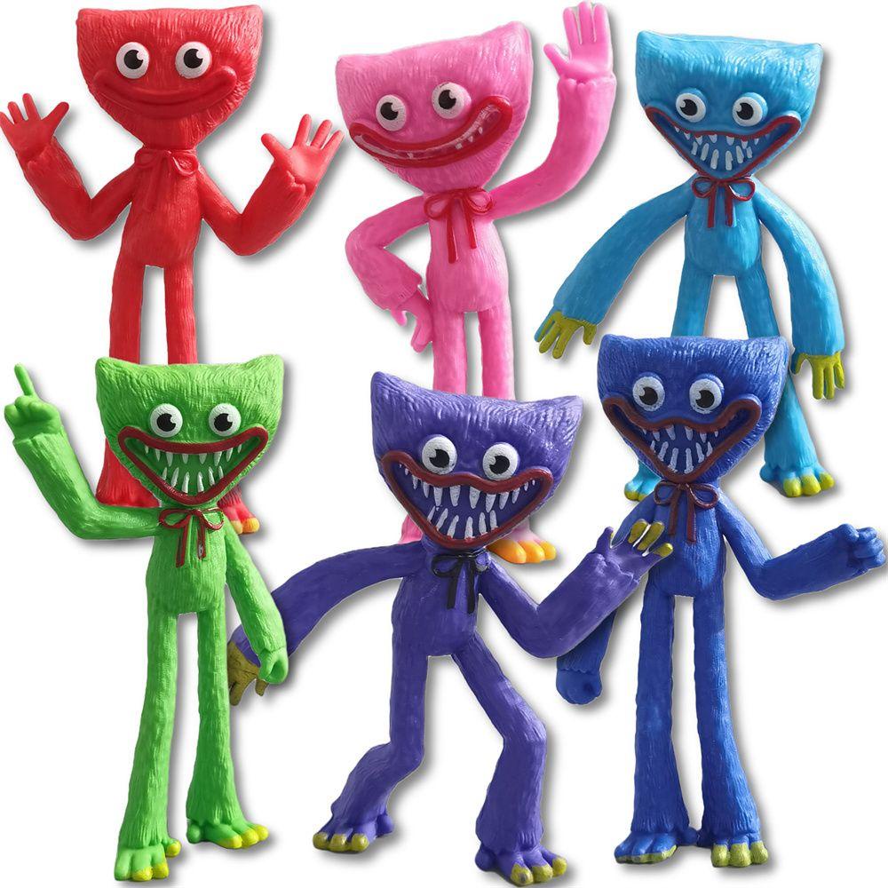 Bộ 6 Mô Hình Nhân Vật Hoạt Hình Anime Bằng PVC Để Bàn REBUY1 Huggy Wuggy