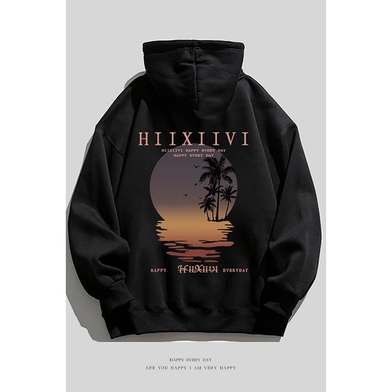 NRVP Áo Khoác Hoodie Tay Dài Dáng Rộng In Họa Tiết Phong Cách Hàn Quốc Dành Cho Nam Nữ