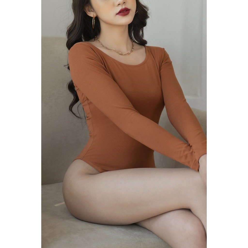 Áo Rosie bodysuit cổ tròn dài tay CECCI thanh lịch, tôn dáng | BigBuy360 - bigbuy360.vn