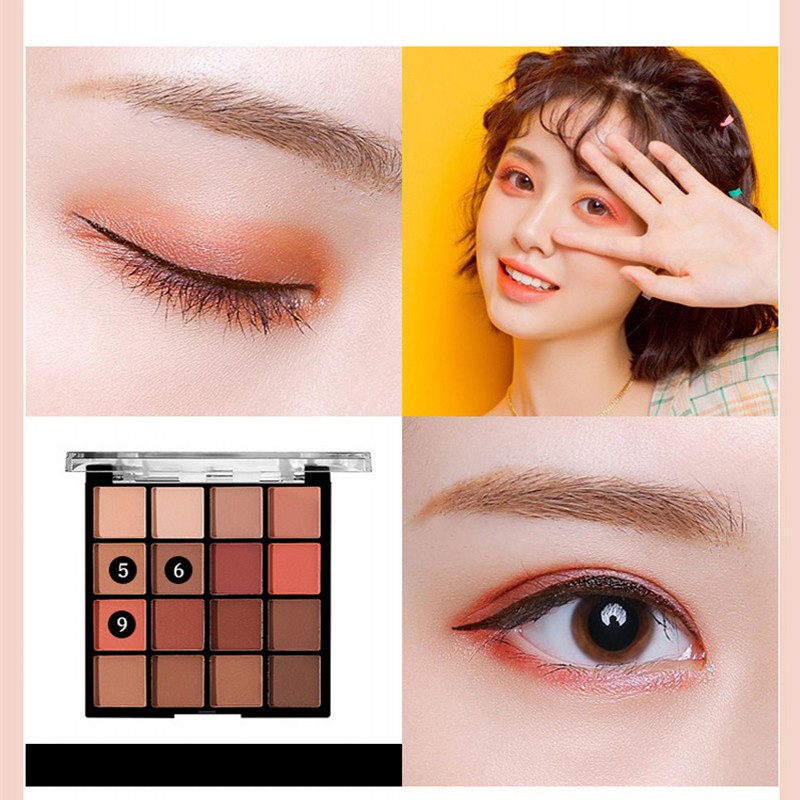 Bảng Phấn Mắt 16 Màu Chống Nước Lâu Trôi Tiện Dụng