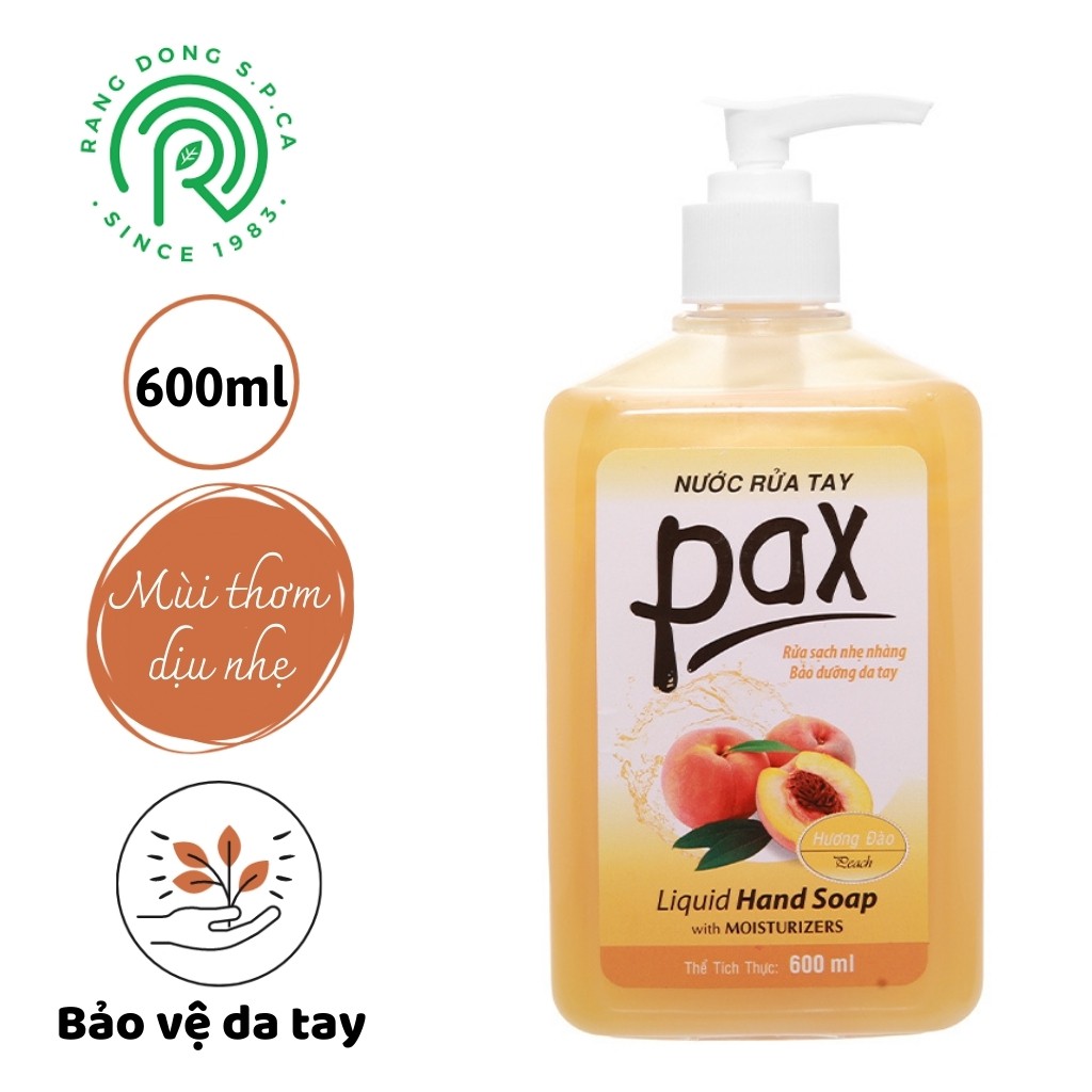 Nước Rửa Tay PAX 600ml Bảo Vệ Da Tay của SPCA - Xà phòng rửa tay