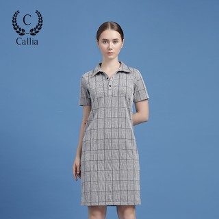 [Mã FASHIONMALLT4 giảm 15% đơn 150k] Đầm suông nữ Callia Polo cổ sơ mi tay ngắn (Nhiều màu)