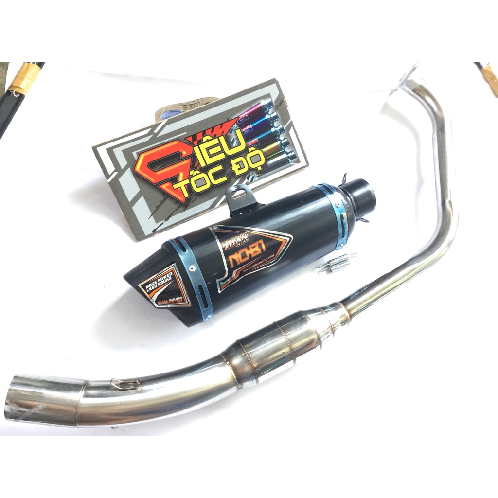 PÔ NOBI ĐEN FULL CỔ BẦU HƠI INOX GẮN CHO NHIỀU LOẠI XE