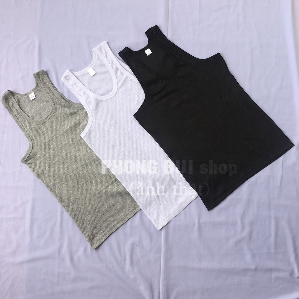 Áo Ba Lỗ Nam Nhập Khẩu Chất Cotton Co Giãn 4 Chiều Vân Xọc Tăm Siêu Thoáng Mát Cho Mùa Hè | BigBuy360 - bigbuy360.vn