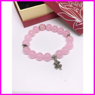Vòng tay phong thủy may mắn màu hồng cho mệnh Hỏa và Thổ - Rím Jewelry