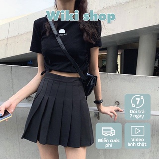 Chân váy tennis nữ xếp ly tôn dáng - Chân váy chữ A dáng ngắn xếp ly có quần bảo vệ kiểu dáng tennis năng động