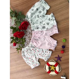 quần cộc thô lụa cho bé gái
