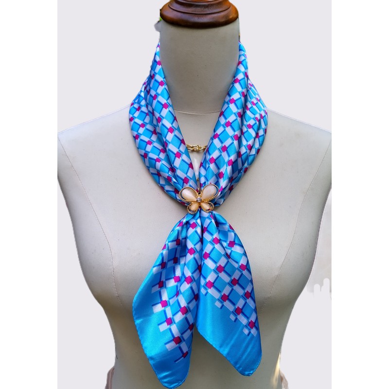 Khăn turban quàng cổ đội đầu áo bandana lụa vuông,khăn turban thời trang A13
