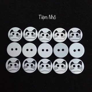 Nút sơ mi hình mèo kích 1.2cm