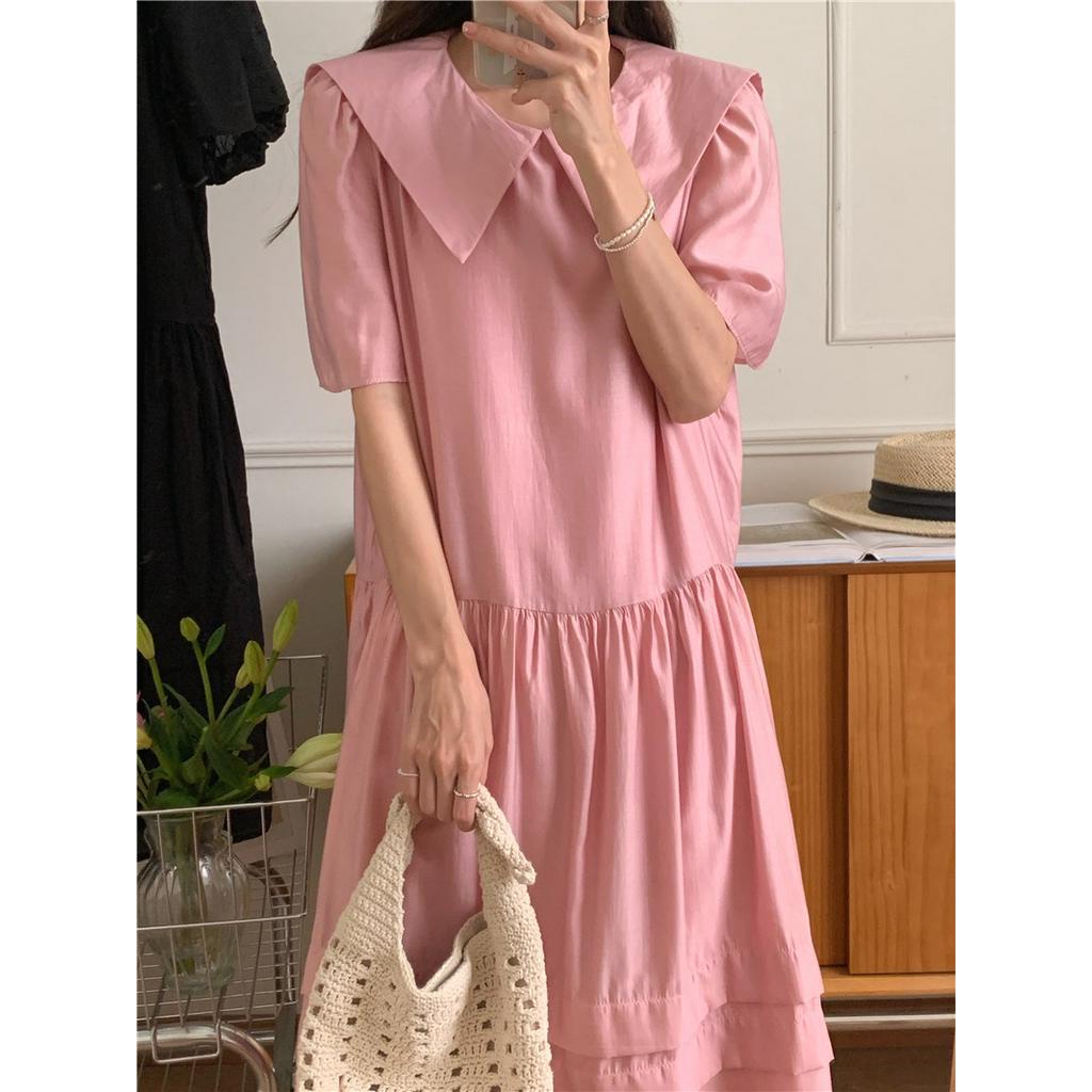 Đầm Dài Cổ Bẻ Thanh Lịch Phong Cách Retro 52581