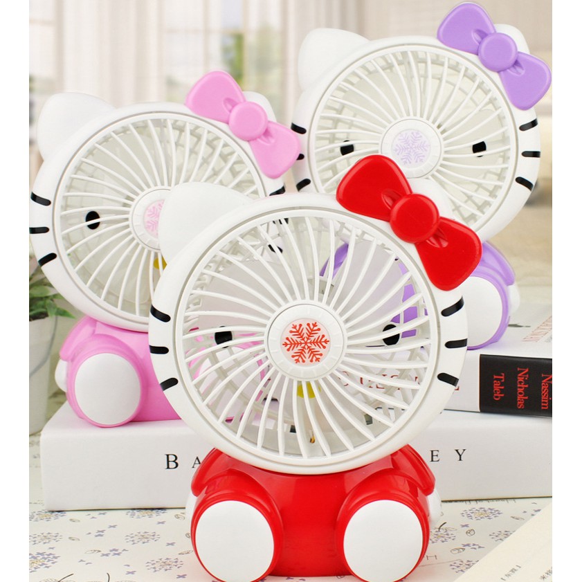 Quạt sạc mini để bàn Kitty SQ1881