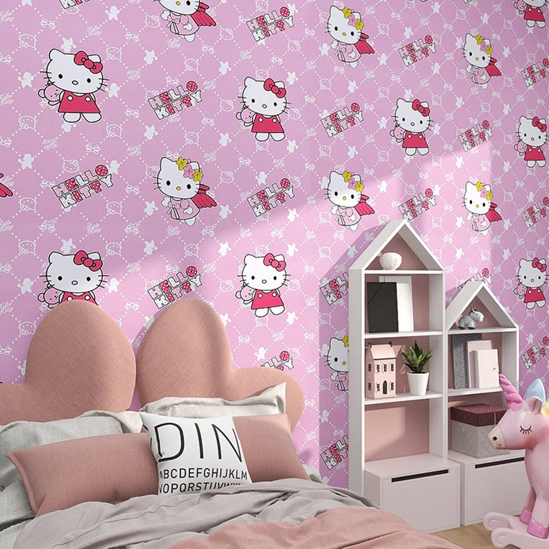 Decal giấy dán tường màu vàng nhám sợi khổ 45cm keo sẵn bóc dán