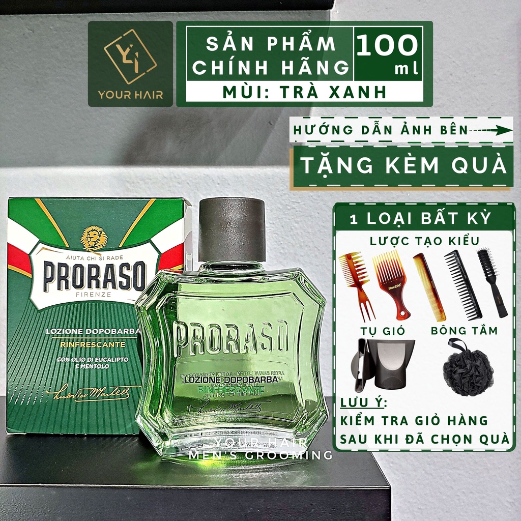 Dưỡng da sau cạo Proraso After Shave Lotion Refreshing - 100ml | Mùi Bạch đàn - Eucalyptus | Aftershave