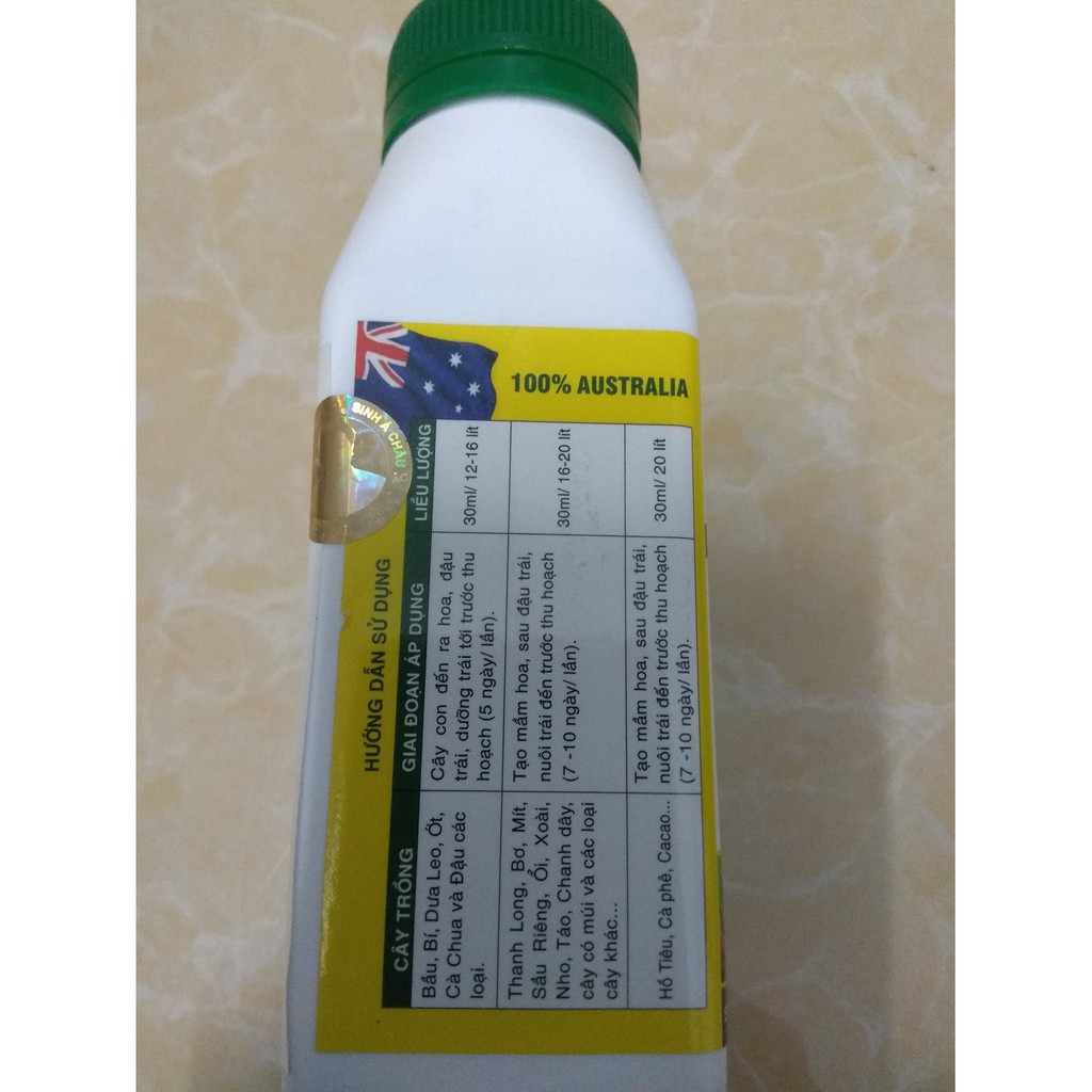 Phân bón hỗn hợp NPK agBasics Seaweed plus nhập khẩu từ Úc - chai 250 ml