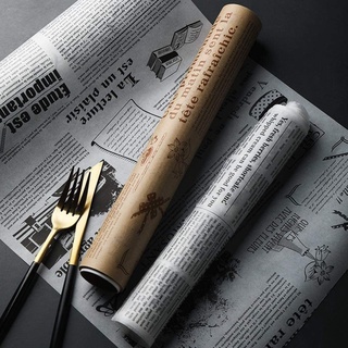 Cuộn GIẤY NẾN CÓ IN HỌA TIẾT thấm dầu, giấy nến gói bánh, lót nồi chiên không dầu có họa tiết vintage