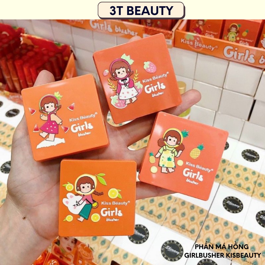 Phấn má Hồng Girlbusher Kisbeauty siêu đáng yêu