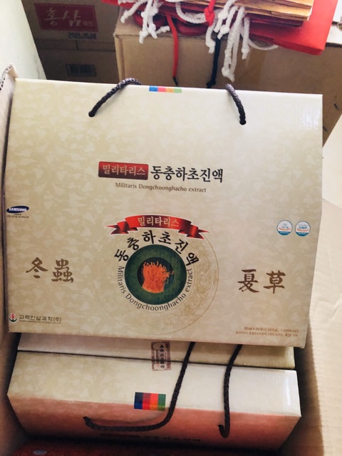 Nước Đông trùng Hạ thảo quai xách Hàn Quốc, Hộp 30 gói