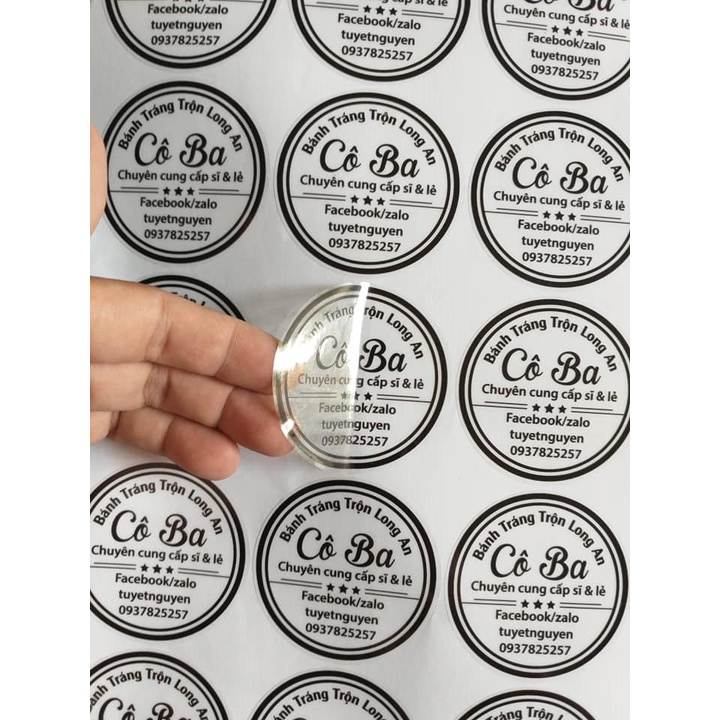 ⚡ IN TEM NHÃN DECAL THEO YÊU CẦU 264 TEM 5CM CHỈ 130K - NÉT - CHẤT LƯỢNG - DECAL NHỰA CHỐNG NƯỚC ⚡