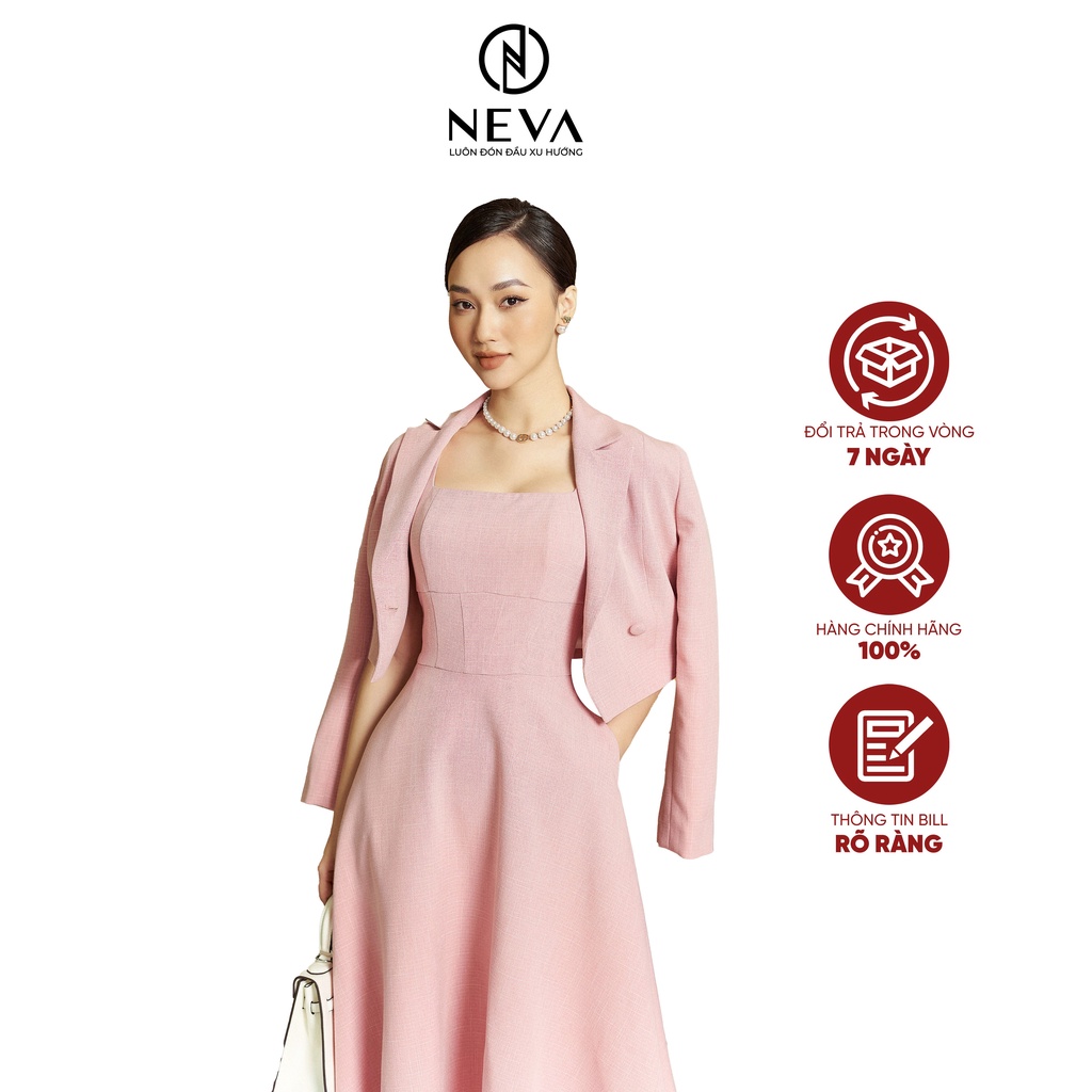 Áo khoác lửng NEVA màu hồng sang trọng W620400