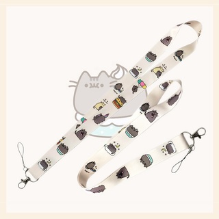 Dây đeo điện thoại/thẻ định danh hình mèo Pusheen dễ thương