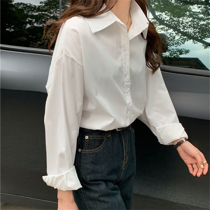 Áo Sơ Mi Tay Dài Dáng Rộng Phong Cách Hàn Quốc Thời Trang Mùa Xuân Mới 2022