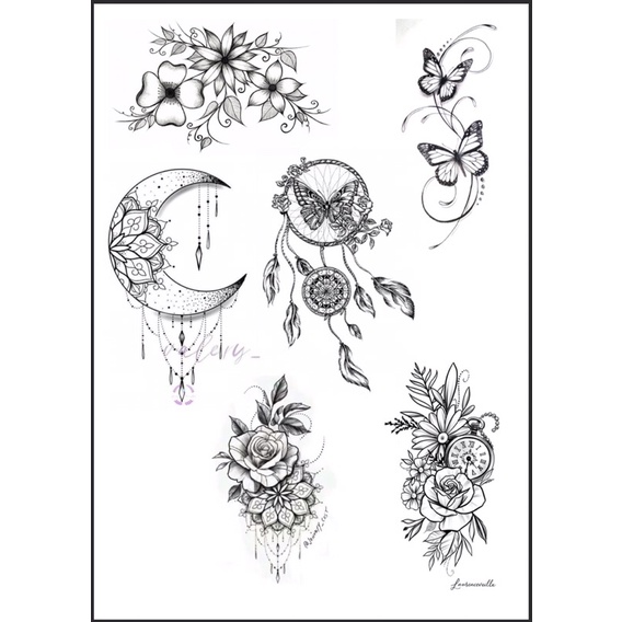 Catalo mẫu hình xăm mini hoa lá