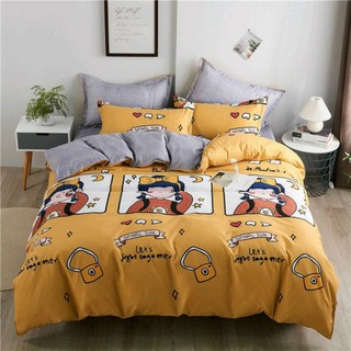Bộ Chăn Ga Gối Hoa Bé Kute Cotton Poly