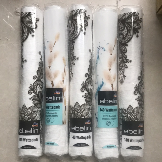 01 Bông tẩy trang Ebelin wattepads 140 miếng