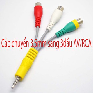 Cáp chuyển 3.5mm sang av / rca 3 đầu âm