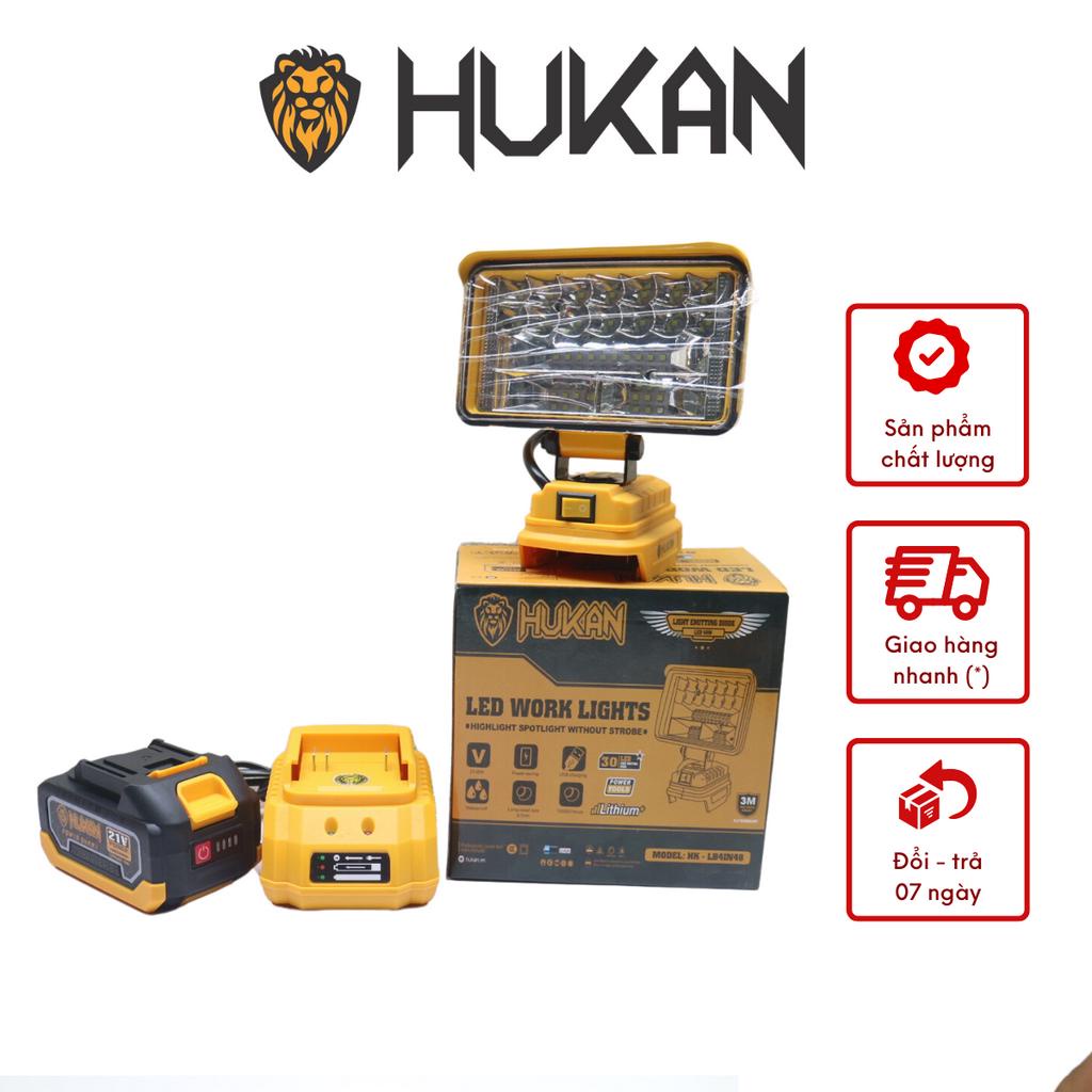 Thân đèn pin LED HK - LB4IN48 + Pin 10 cell HUKAN 3.0AH + Sạc HUKAN ADT21 siêu sáng sử dụng chân pin phổ thông