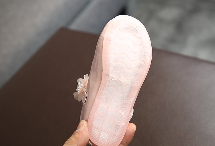 Giày Da Mềm Đế Bằng Chống Trượt Đính Hoa Xinh Xắn Chất Lượng Cao Cho Bé Gái 2-6 Tuổi