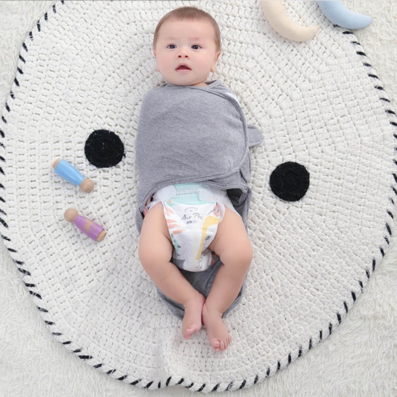 Bộ 2 Chăn Quấn Em Bé Bằng Cotton Mềm Mại Thoáng Khí Có Thể Điều Chỉnh