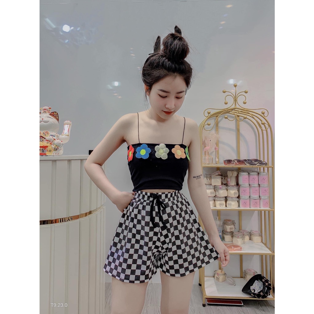 [HOT] Set Nữ Áo Hai Dây Nơ Siêu To + Quần Suông Ống Rộng Dập Ly Thiết Kế Trẻ Trung Tôn Dáng Siêu Xinh XQ253211