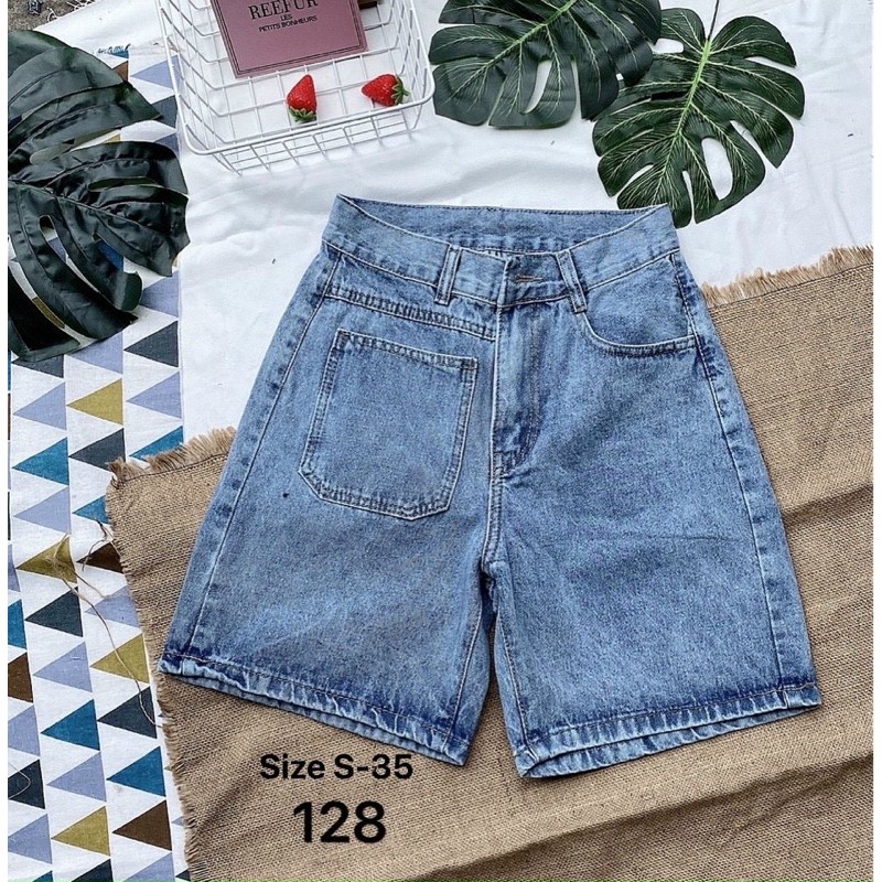 Quần ngố jean nữ MS128 ✈️FREESHIP✈️ quần ngố jean nữ size đại lưng cao từ 40kg đến 75kg hàng VNXK bigsize 2Kjean