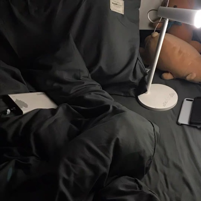 Set Chăn Ga Xám Đen Cotton TC Sang Chảnh Hàng Chuẩn Xuất Nhật (Shinbedding.shop)