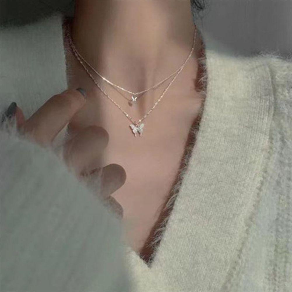 YVE Vòng Cổ Choker Hình Bướm Lấp Lánh Thời Trang Cho Nữ
