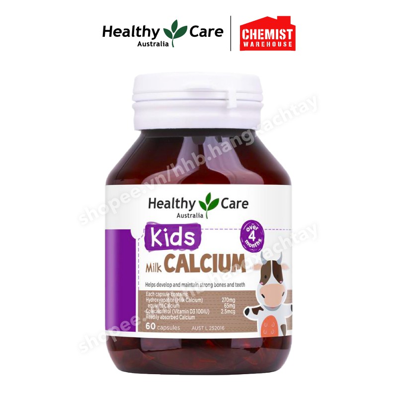 Canxi sữa cho trẻ em Healthy Care Milk Calcium Kid - Xuất xứ Úc