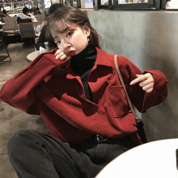 Áo Sơ Mi Nữ Dáng Rộng Retro Phong Cách Thời Trang Hong Kong