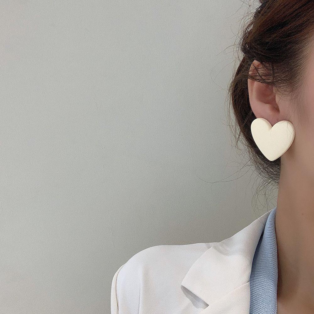 Bông Tai Hình Trái Tim Bằng Acrylic Màu Sắc Ngọt Ngào Phong Cách Hàn Quốc Thời Trang Cho Nữ