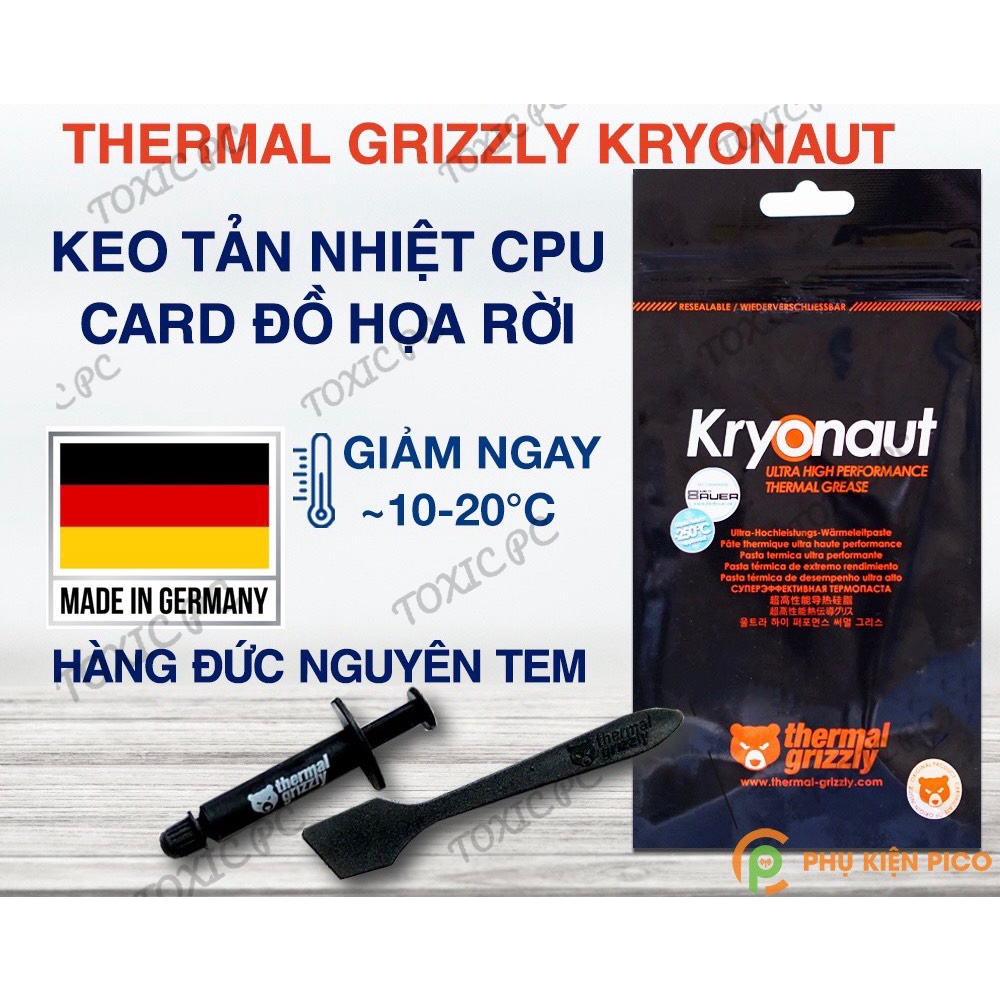 Keo tản nhiệt CPU Thermal Grizzly Conductonaut kim loại lỏng - Kem tản nhiệt Kryonaut Làm Mát Cpu | Gpu - Keo gấu
