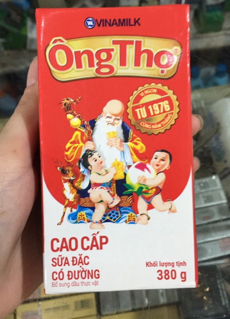 Sữa Đặc Có Đường Ông Thọ Đỏ Hộp Giấy 380g