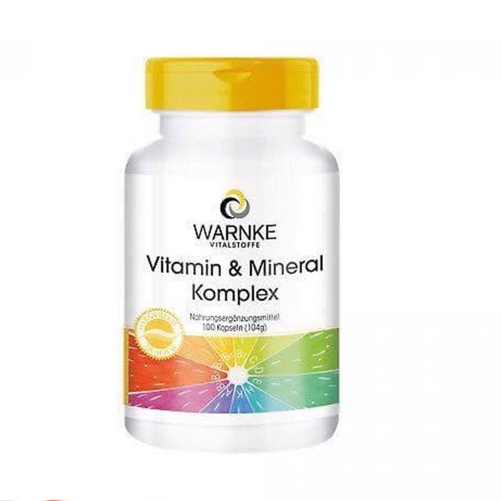 Viên Uống Tổng Hợp 18 Loại Vitamin và Khoáng Warnke Vitamin and Mineral Komplex, 100 Viên