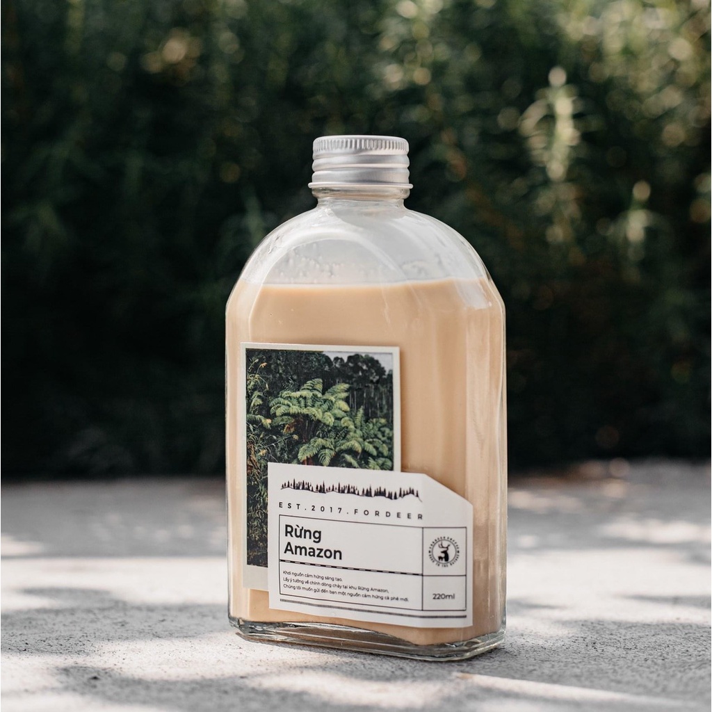 Chai thủy tinh/ Binh thủy tinh cổ dẹt thấp nắp thiếc 350ml đựng coldbrew, coffee